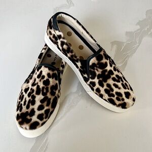 Boden Leopard Print Calf Hair Slip On Sneaker Womens Sz EU 40 US 8.5